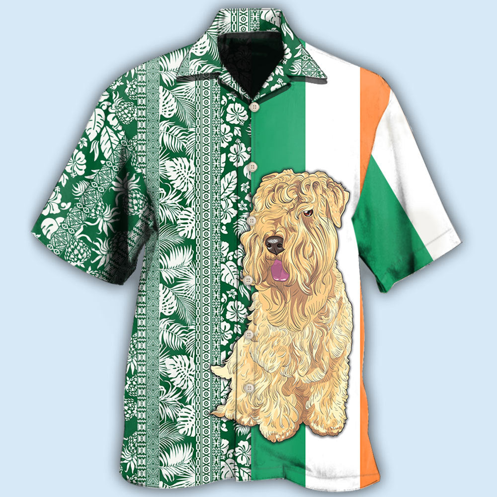 Wheaten Terrier Dog Tropical Leaf Style - Hawaiian Shirt - Reefox