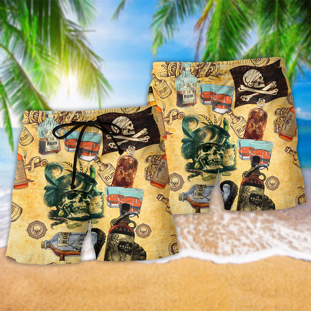 Wine And Skull My Life Cool - Beach Short Reefox - Owls Matrix LTD