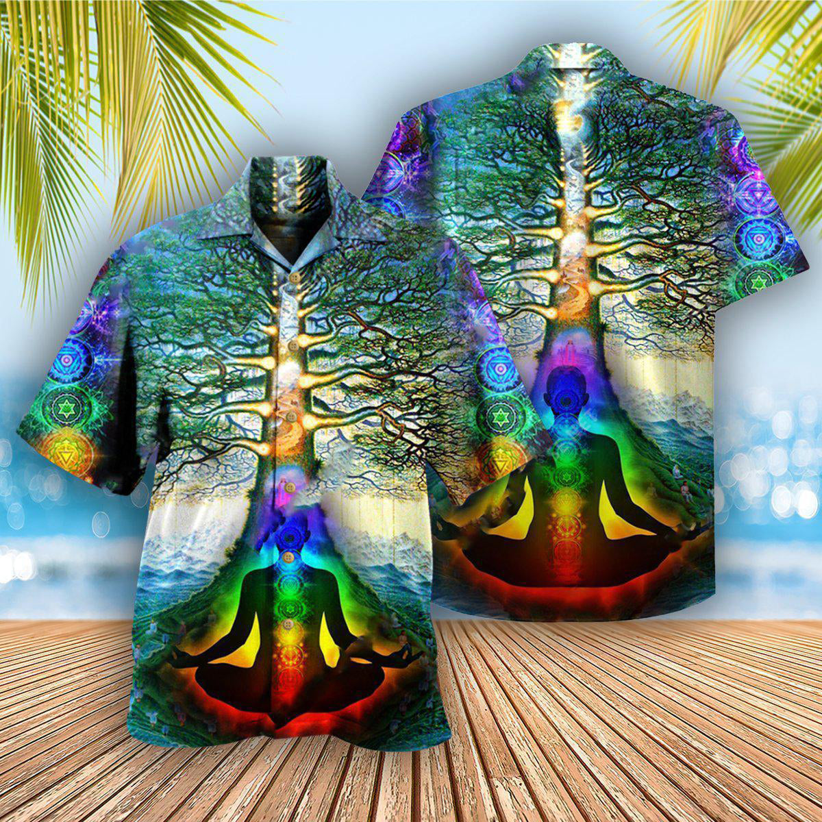 Yoga Peace Comes From Inside Tree Of Life - Hawaiian Shirt - Reefox
