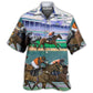 Hawaiian Shirt / Adults / S Horse Racing So Cool - Hawaiian Shirt - Reefox