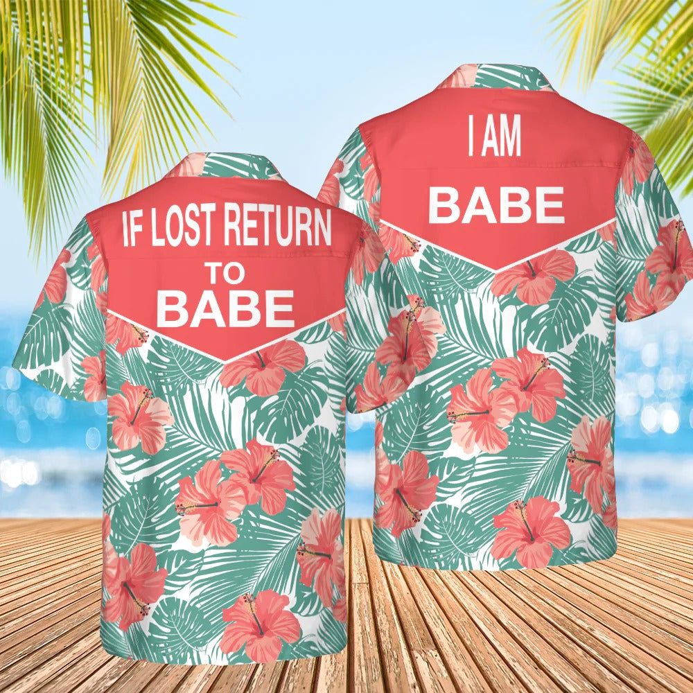 Couple If Lost Return To Babe Matching - Hawaiian Shirt - Reefox