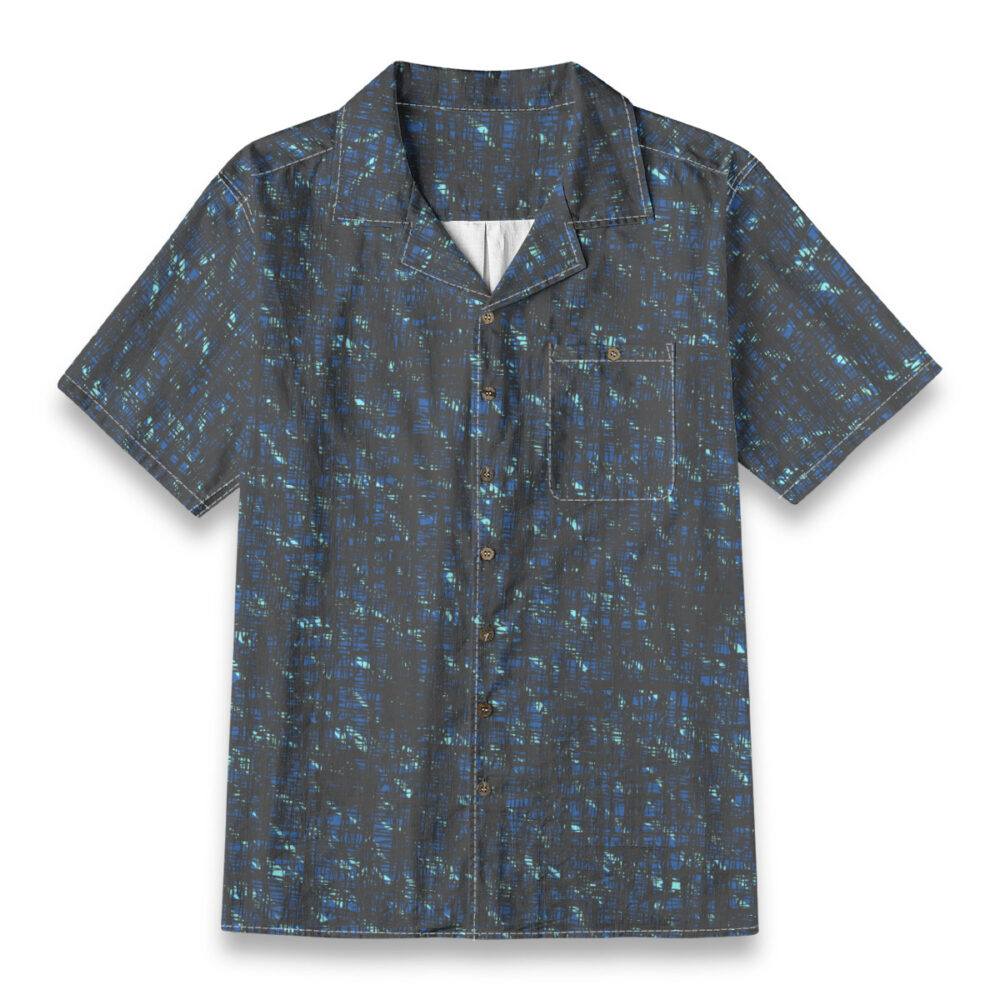 Aloha Closet Ocean Navy Turquoise Coastal Resort Shirt - Island Edition product image 1