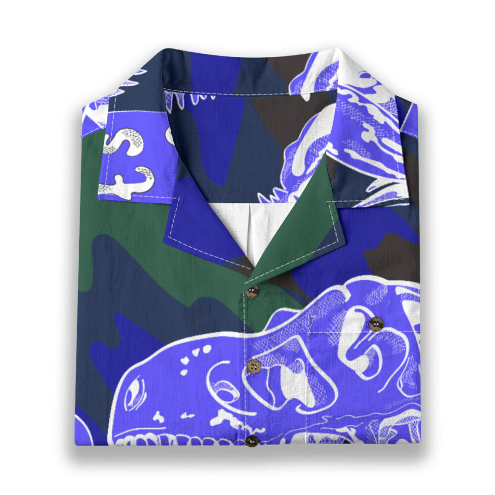 Aloha Closet Alpine Blue Gray Modern Camp Shirt - Coastal Cut product image 6